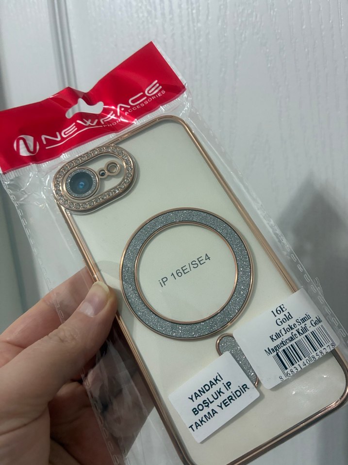 Altın Renkli Payetli Telefon Kılıfı ıpone 16 S E - Görsel 2