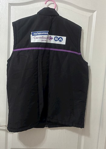 Fermuarlı Yüksek Yakalı Siyah Kadın Yelek - Görsel 3