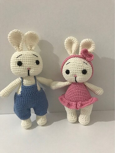 Amigurumi sevimli tavşan kız erkek için