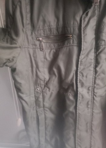 Gri Erkek Fermuarlı Sokak Stili Ceket - Görsel 2