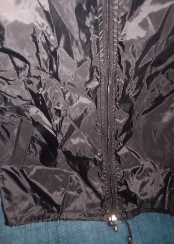 Erkek Siyah Fermuarlı Biker Yağmurluk - Görsel 3