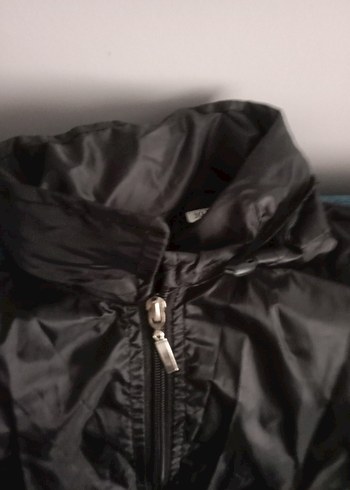 Erkek Siyah Fermuarlı Biker Yağmurluk - Görsel 2