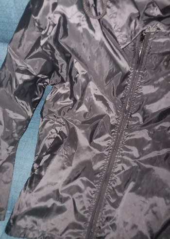 Erkek Siyah Fermuarlı Biker Yağmurluk - Görsel 6