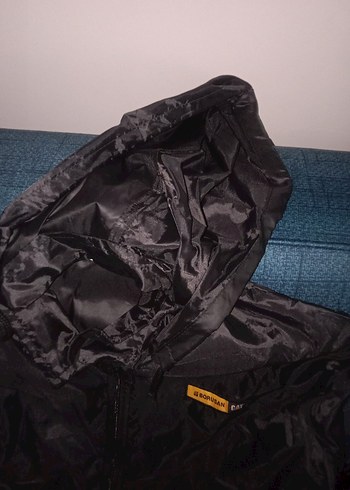 Erkek Siyah Fermuarlı Biker Yağmurluk - Görsel 5