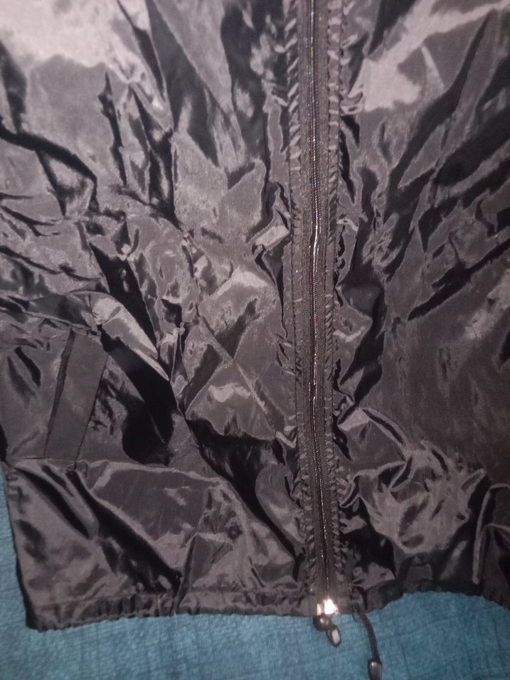 Erkek Siyah Fermuarlı Biker Yağmurluk - Görsel 3