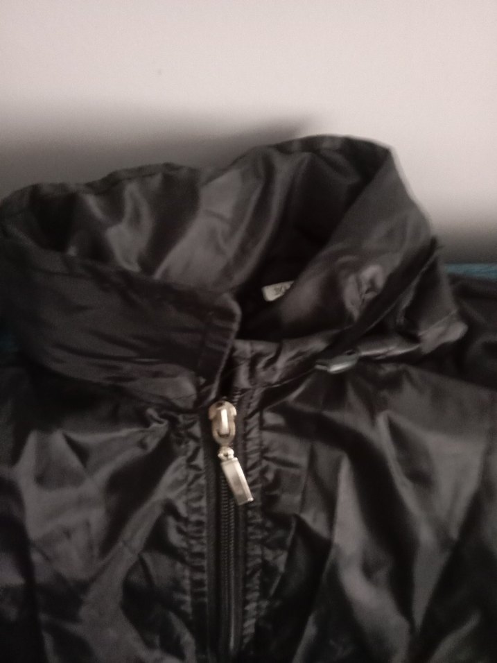 Erkek Siyah Fermuarlı Biker Yağmurluk - Görsel 2