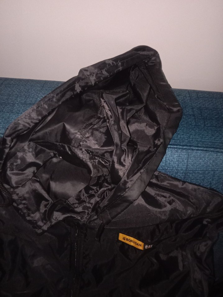 Erkek Siyah Fermuarlı Biker Yağmurluk - Görsel 5