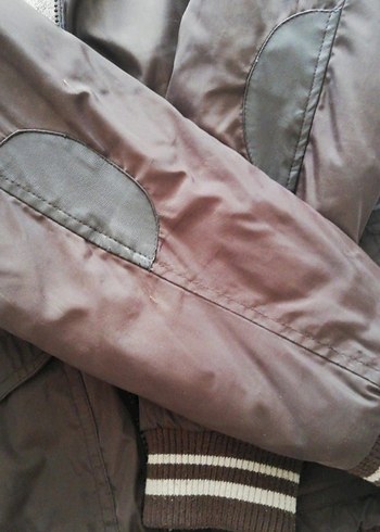 Kahverengi Kapüşonlu Fermuarlı Erkek Çocuk Mont - Görsel 2