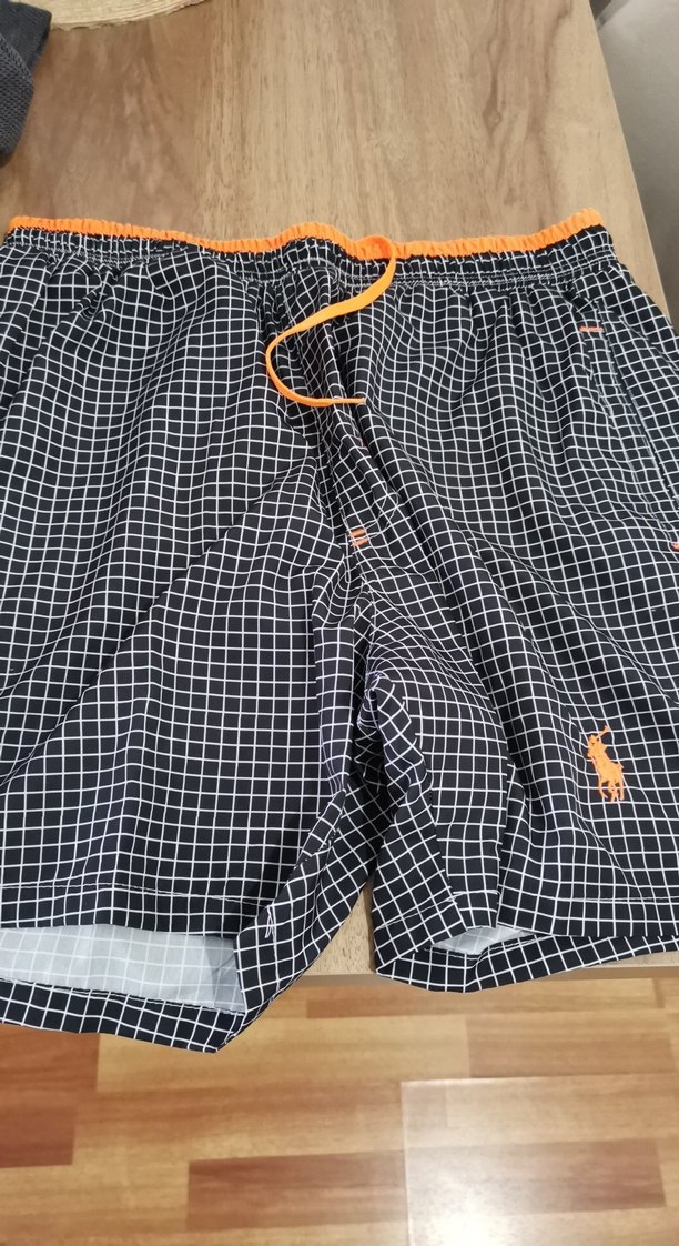 Siyah Kareli Mini Erkek Deniz Şortu - Görsel 2