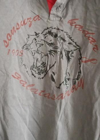 Uzun Kollu Gri Erkek taraftar Polo Tişört - Görsel 3