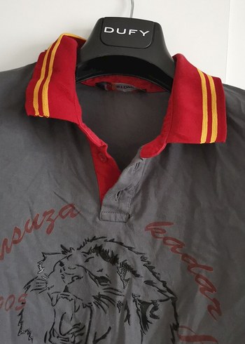 Uzun Kollu Gri Erkek taraftar Polo Tişört - Görsel 6