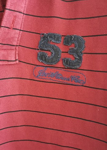 Bordo Çizgili Erkek Polo Tişört - Görsel 3