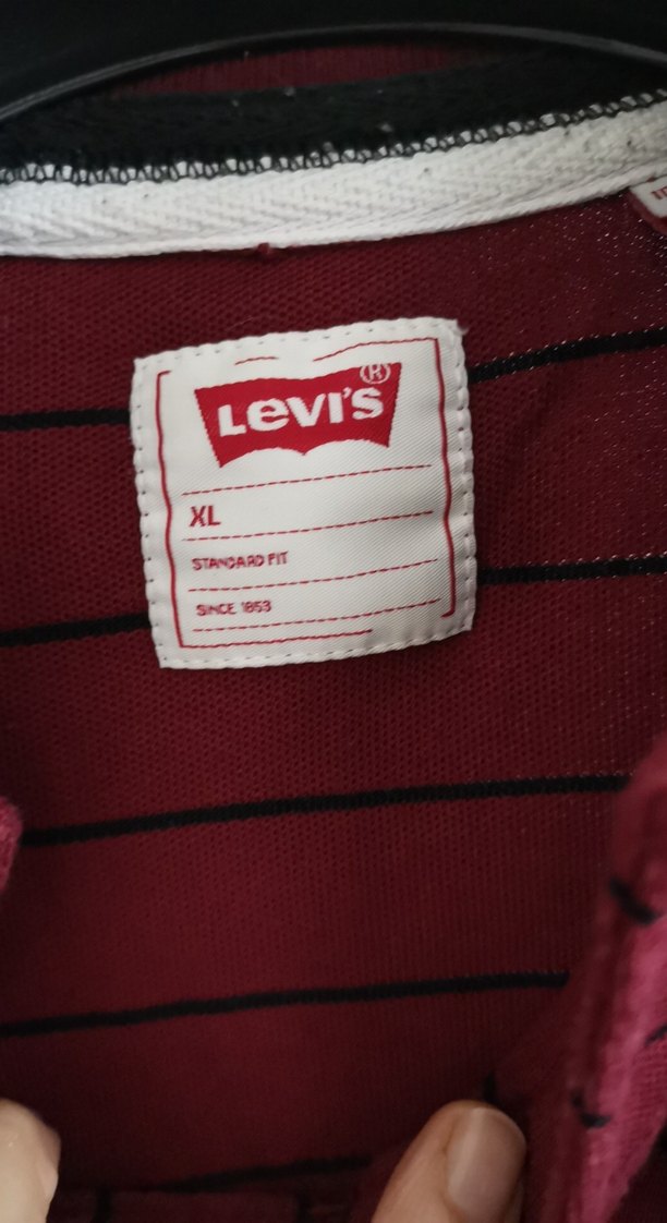 Bordo Çizgili Erkek Polo Tişört - Görsel 5