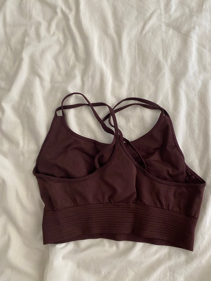 Bordo Spor Sütyeni Çapraz Askılı - Görsel 2