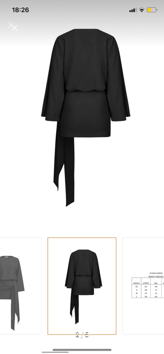 Siyah mini elbise - Görsel 2