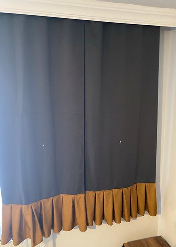 Kahverengi Modern Klasik Bağcıklı Perde - Görsel 12