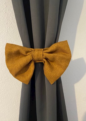 Kahverengi Modern Klasik Bağcıklı Perde - Görsel 5