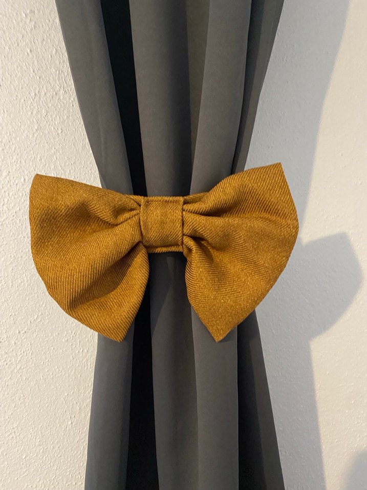 Kahverengi Modern Klasik Bağcıklı Perde - Görsel 5