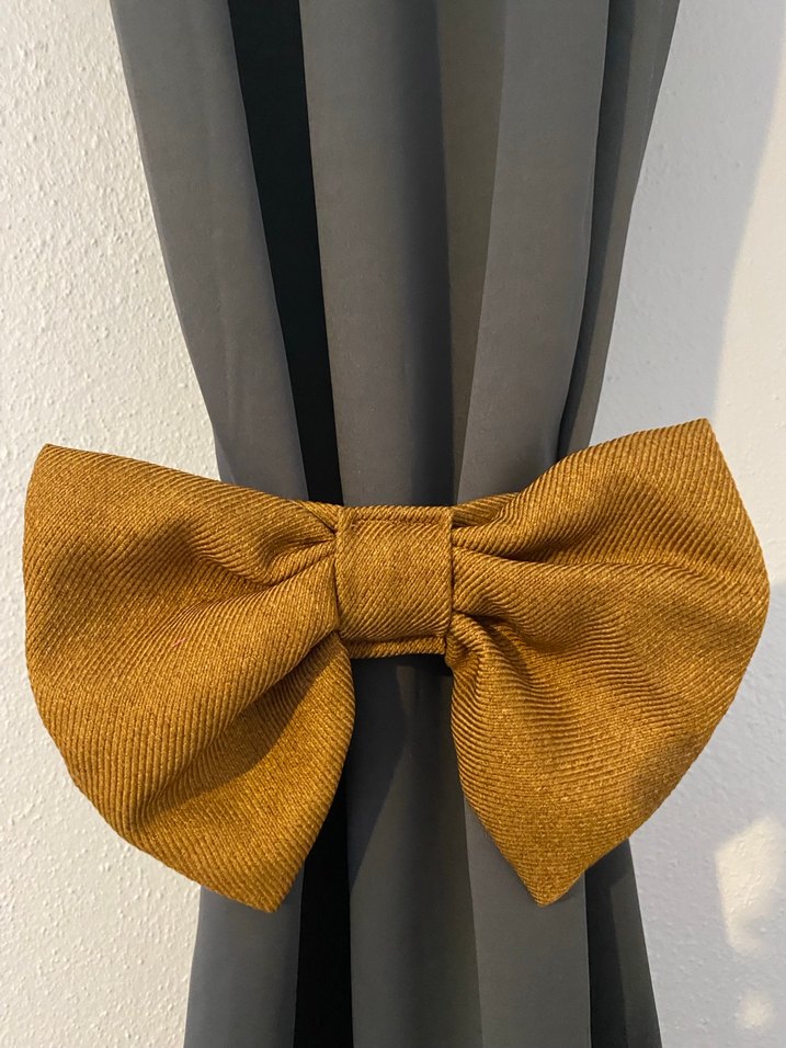 Kahverengi Modern Klasik Bağcıklı Perde - Görsel 2