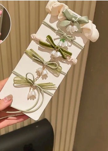 Bohem Zarif Beyaz Kurdeleli Saç Aksesuarı - Görsel 2