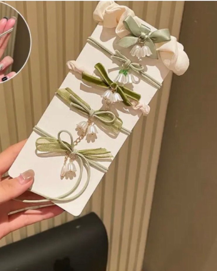 Bohem Zarif Beyaz Kurdeleli Saç Aksesuarı - Görsel 2