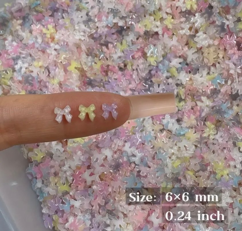 Pastel Pembe Fiyonklu Tırnak Süsleri - Görsel 2