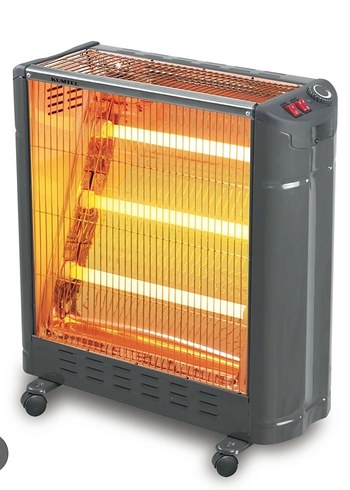 Gri Elektrikli Isıtıcı Tekerlekli