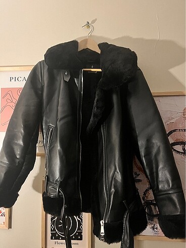 Stradivarius Stradivarius İçi Tüylü Biker Ceket