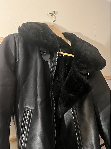 m Beden Stradivarius İçi Tüylü Biker Ceket