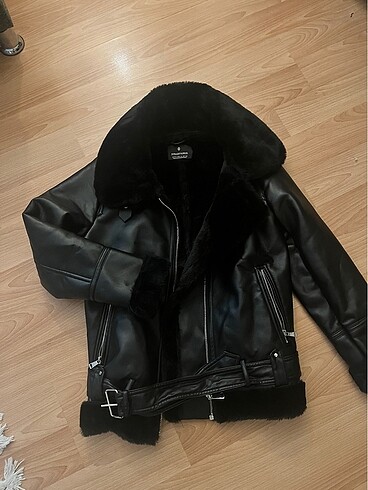Stradivarius İçi Tüylü Biker Ceket