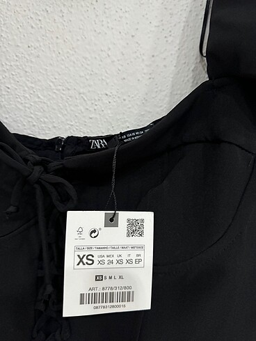 xs Beden siyah Renk Zara Kısa Elbise