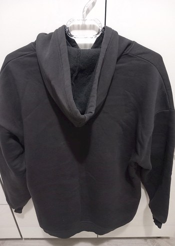 PULL&BEAR Siyah Kapüşonlu Kadın Sweatshirt - Görsel 3