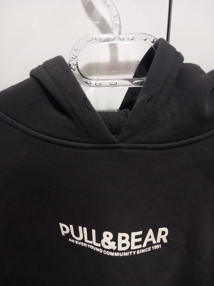 PULL&BEAR Siyah Kapüşonlu Kadın Sweatshirt - Görsel 2