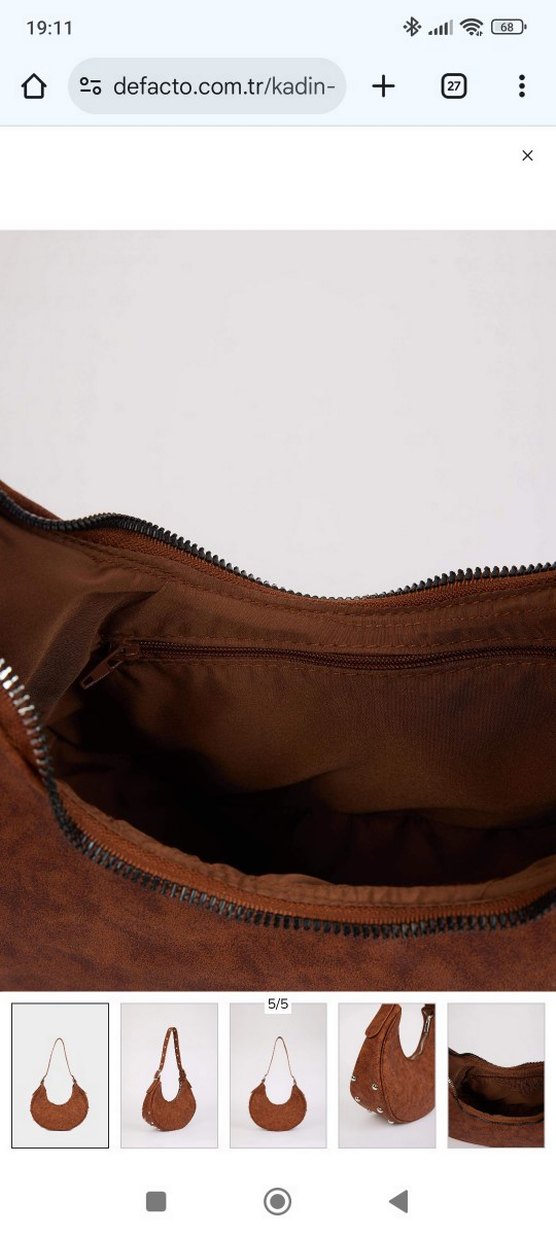 DeFacto kahverengi Kadın Omuz Çantası - Görsel 4