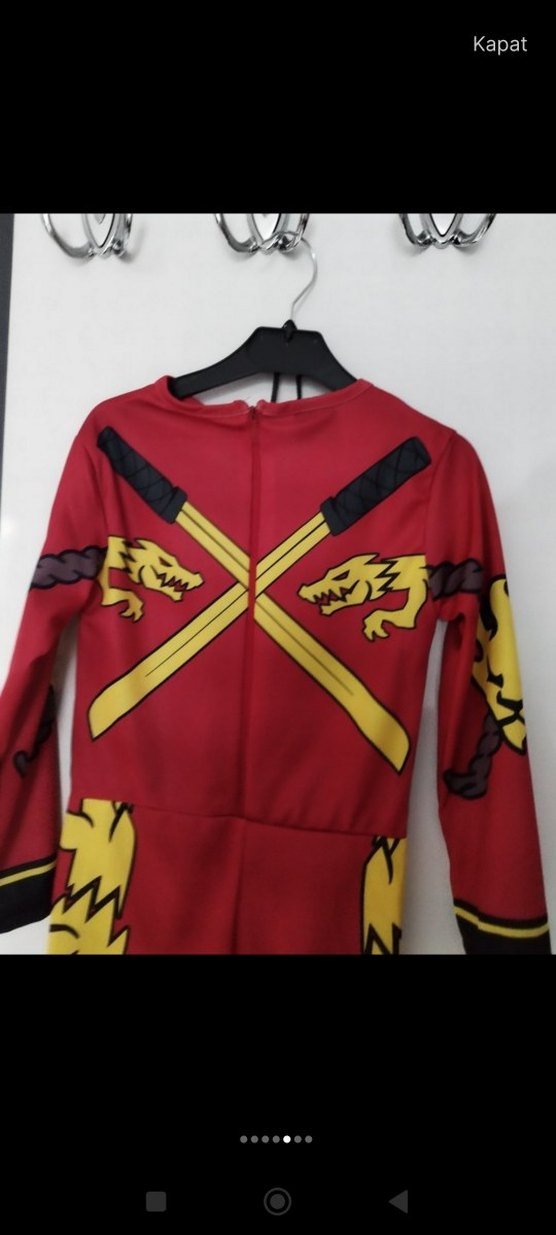 3-4 yaş erkek çocuk ninja kostüm süper kahraman kostüm - Görsel 4