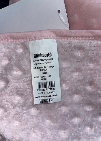 mini world pembe kız bebek nohut battaniye - Görsel 4