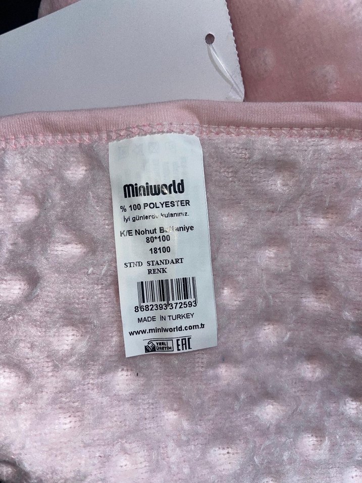 mini world pembe kız bebek nohut battaniye - Görsel 4