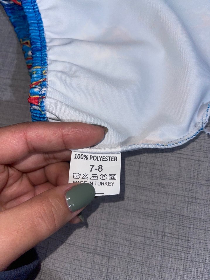 Mavi 7-8 yaş erkek çocuk deniz havuz bone - Görsel 4