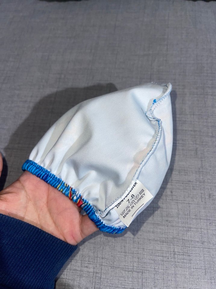 7-8 yaş mavi erkek çocuk deniz havuz bonesi - Görsel 3