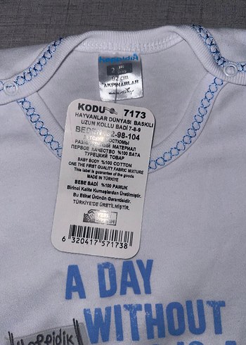 2 yaş beyaz erkek bebek body zıbın - Görsel 2