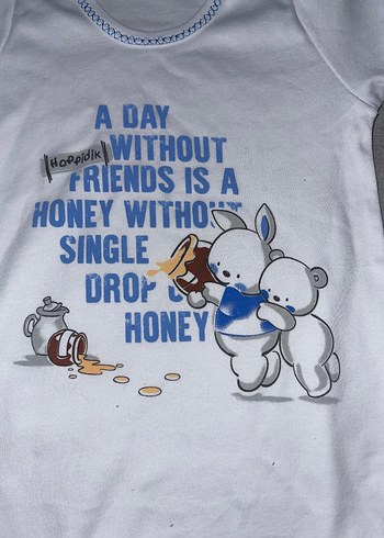 2 yaş beyaz erkek bebek body zıbın - Görsel 3