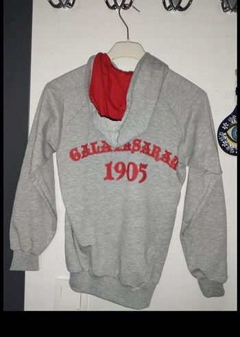 Gri Erkek Kapüşonlu Sweatshirt 8 yaş - Görsel 2