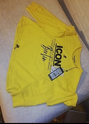 m Beden sarı Renk Sarı sweatshirt