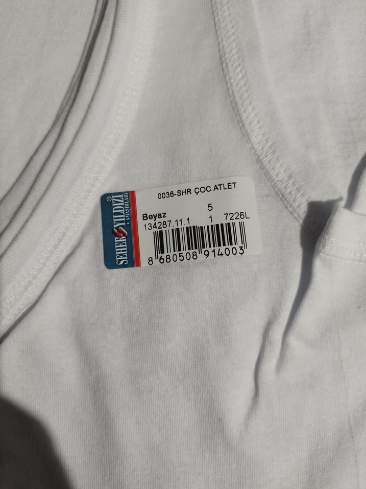 seher yıldızı 5 no 3 lü erkek çocuk atlet - Görsel 2