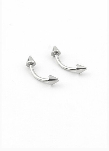Gri piercing tragus küpe 