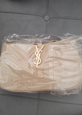 Bej rengi YSL deri baget çanta - Görsel 2