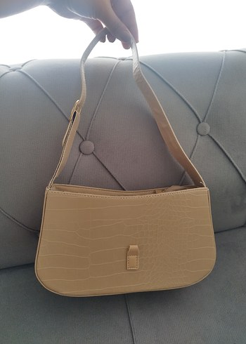 Bej rengi YSL deri baget çanta - Görsel 7