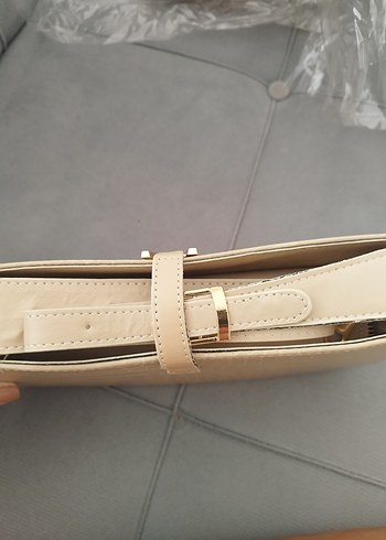 Bej rengi YSL deri baget çanta - Görsel 5