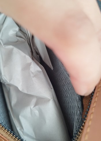 Kahverengi YSL deri çanta - Görsel 4