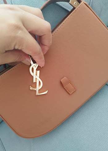 Kahverengi YSL deri çanta - Görsel 5